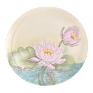 Haviland Hand-Painted Ceramic Water Lily Decorative Plate